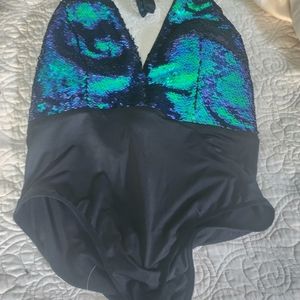 Emerald green body suit